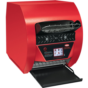 Hatco TQ3-500 Toast-Qwik Red Conveyor Toaster with 2" Opening and Digital Controls, Red