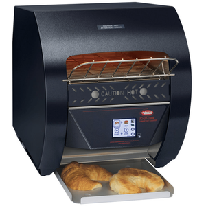 Hatco TQ3-400 Toast-Qwik Black Conveyor Toaster with 2" Opening and Digital Controls