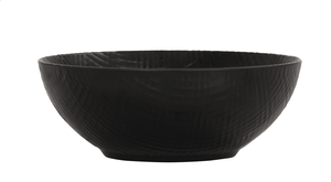 Cal-Mil 22329-11-13 Sedona 125 oz. Textured Black   Round Melamine Bowl - 1 Each