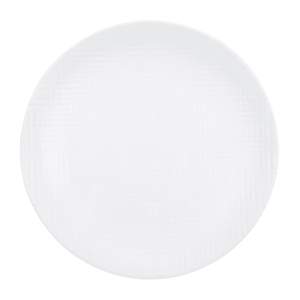 Cal-Mil 22328-11-15 Sedona 11" Textured White  Round Melamine Plate - 1 Each