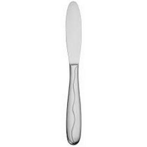 Libbey 973 7922 Cantina 8 7/8" 18/0 Stainless Steel Heavy Weight Fluted Solid Handle Utility / Dessert Knife - 36/Case