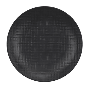 Cal-Mil 22328-11-13 Sedona 11" Textured Black   Round Melamine Plate - 1 Each