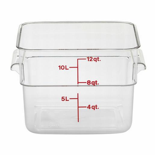 Cambro 12SFSCW135 Classic 12 Qt. Clear Square Polycarbonate Food Storage Container