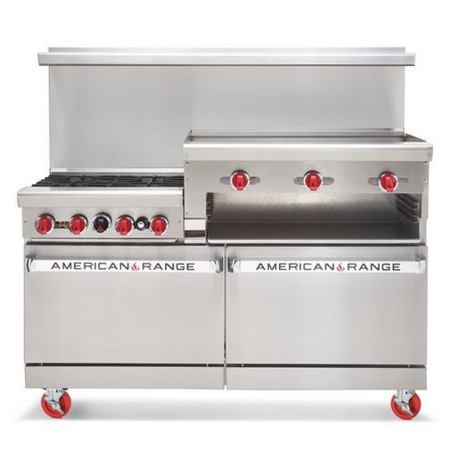 American Range AR-6B-36RG-CC 72" Restaurant Range with 6 Burners and 24" Griddle and 2 Convection Ovens