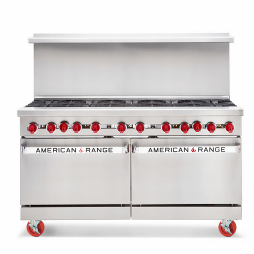 American Range AR-8B-24RG-NN 72" Restaurant Range with 8 Burners and 36" Griddle and 2 Innovection Ovens