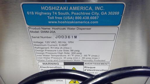Hoshizaki DWM-20A, Mod Water Countertop Water Dispenser