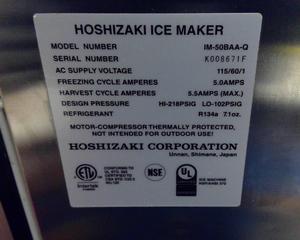 Hoshizaki IM-50BAA-Q, Sphere Cube Icemaker, Air-cooled, Built in